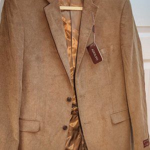 Adolfo Men's Modern Fit Sport Jacket size 42L corduroy beige tan "New and Unworn
